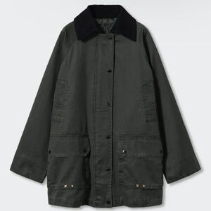 Mango Waxed Effect Parka Small